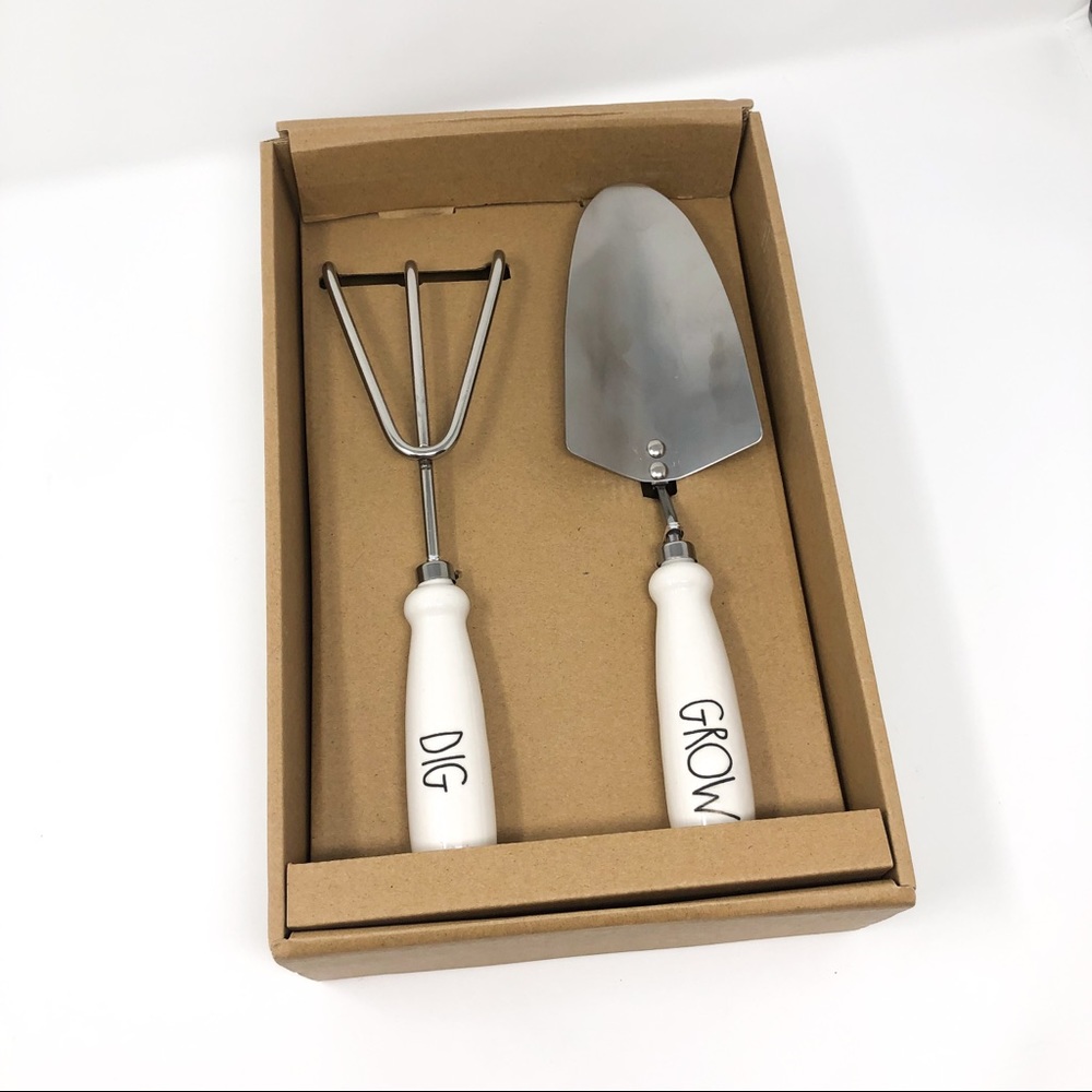 Rae Dunn Gardening Tool Set Trowl and Rake - Picture 6 of 6